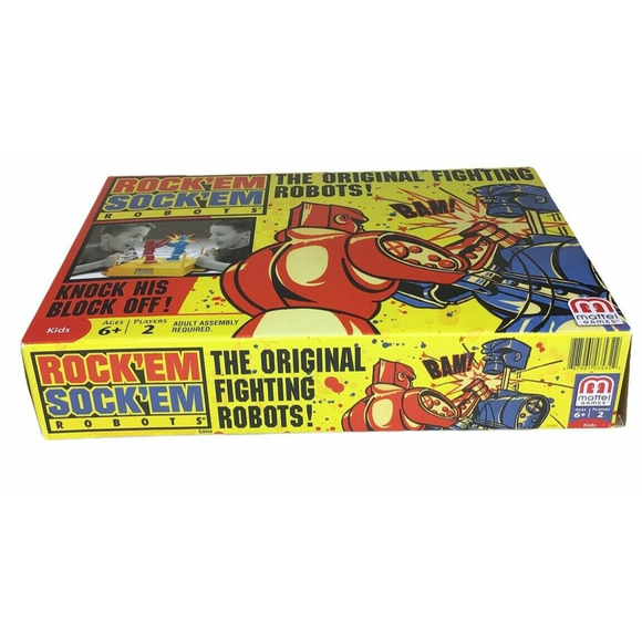 Rockem Sockem Fighting Robots Toy Boxing Game Vintage Classic Works Great w/ Box - Picture 8 of 10